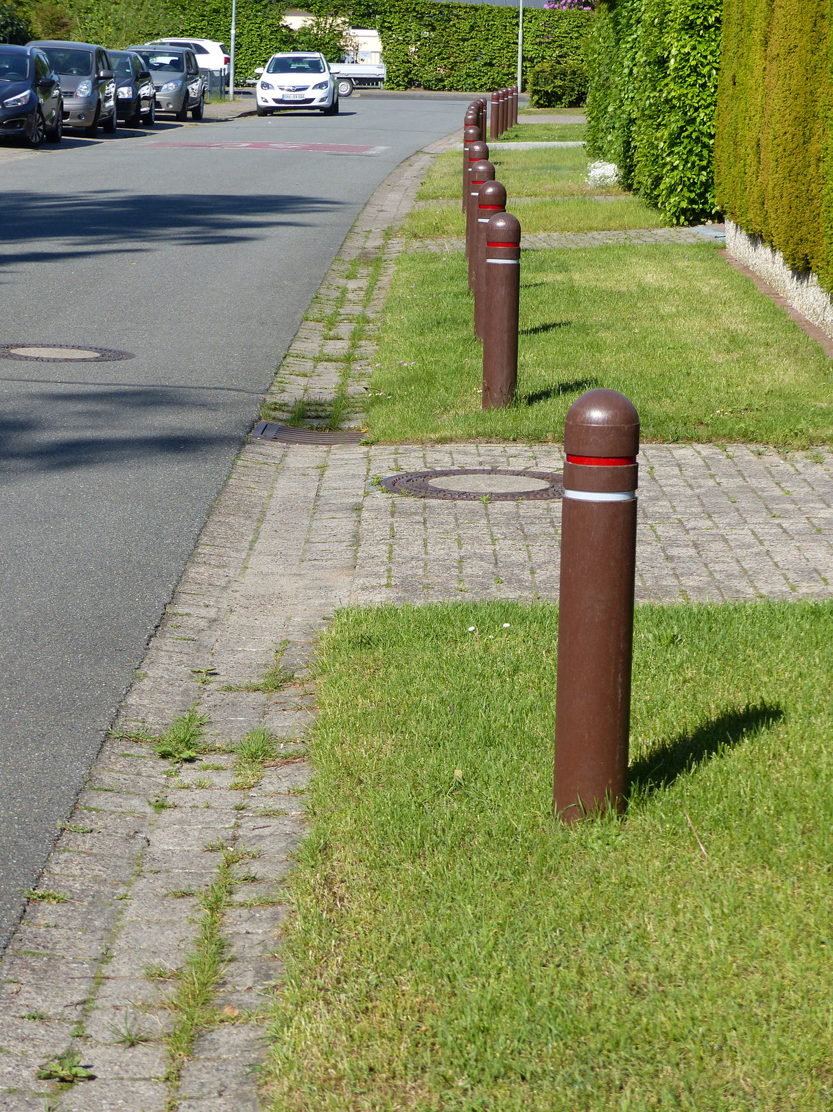 Bollards apaļas for formas mono kompozīta plastmasa ø 15 cm Hanit