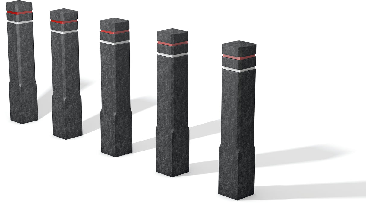 Bollards piramīdas formas mono kompozīta plastmasa 140x140mm Hanit
