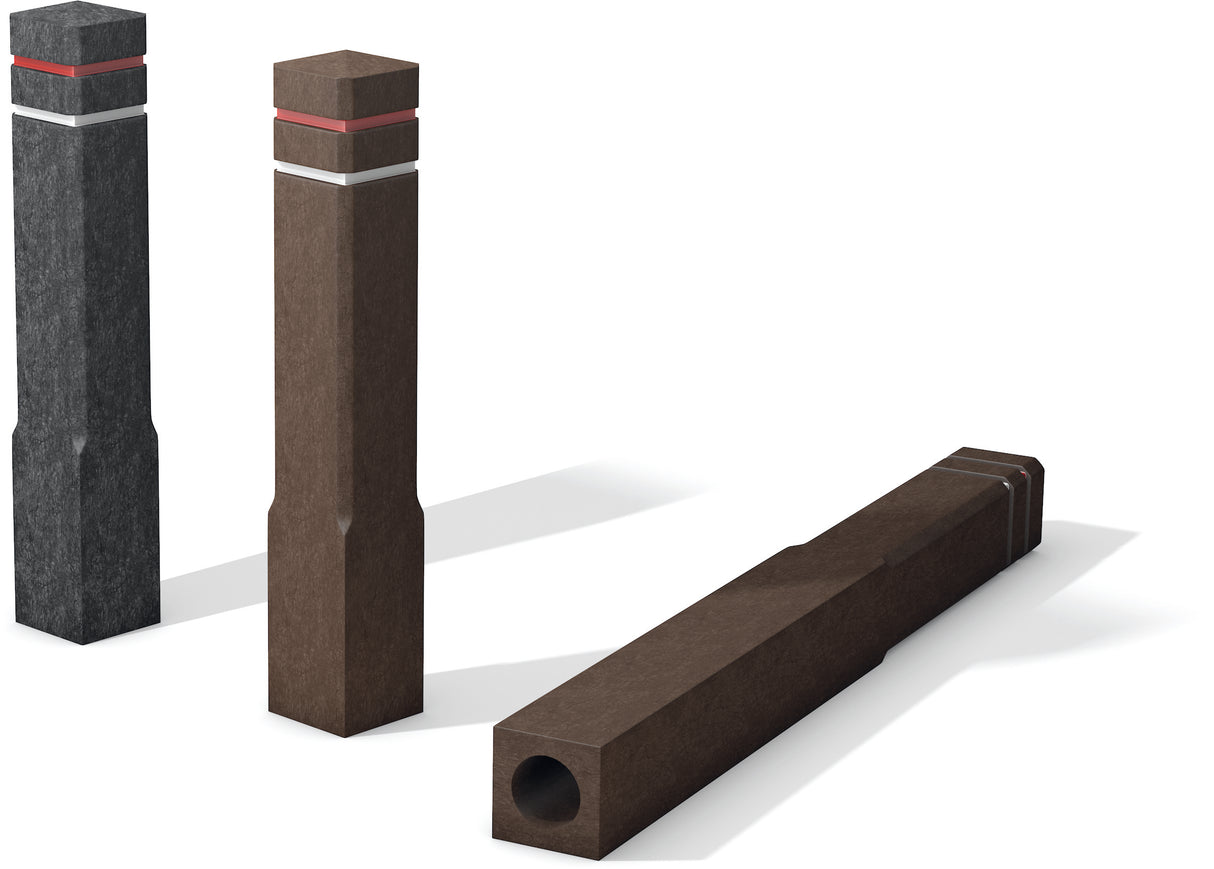 Bollards piramīdas formas mono kompozīta plastmasa 140x140mm Hanit