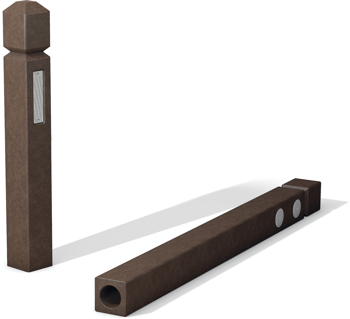 Bollards piramīdas formas mono kompozīta plastmasa 120x120mm Hanit