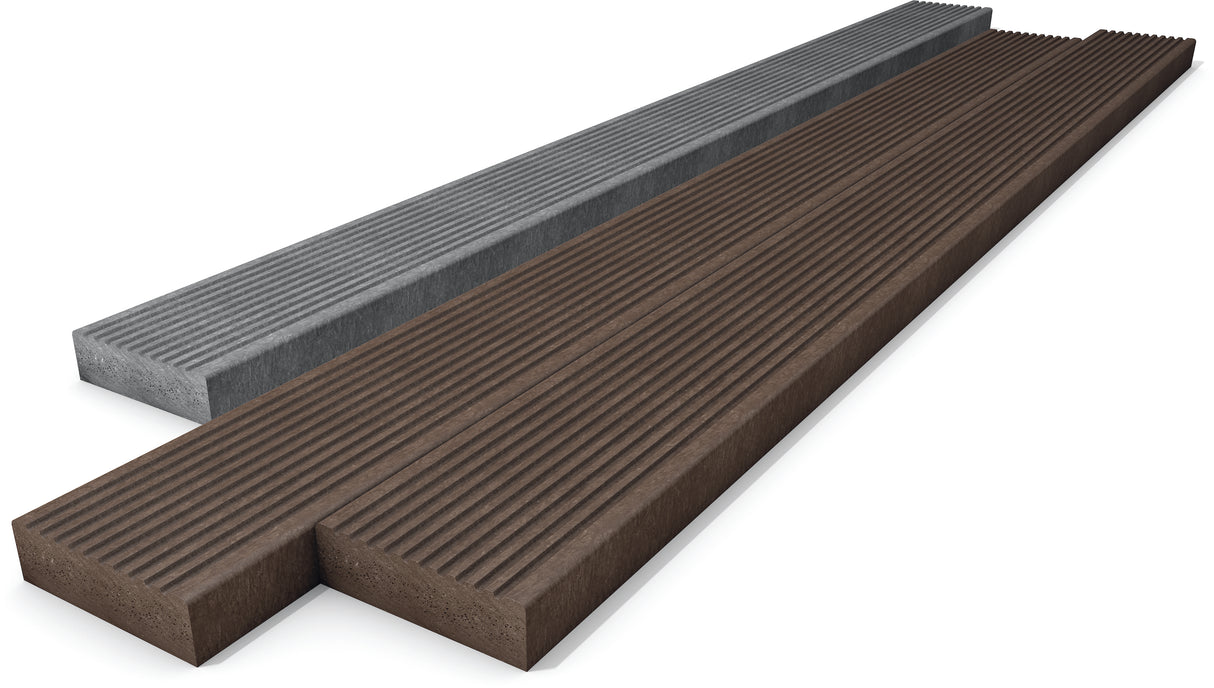 Terases dēlis mono kompozīta plastmasa 48 x 165 mm Hanit