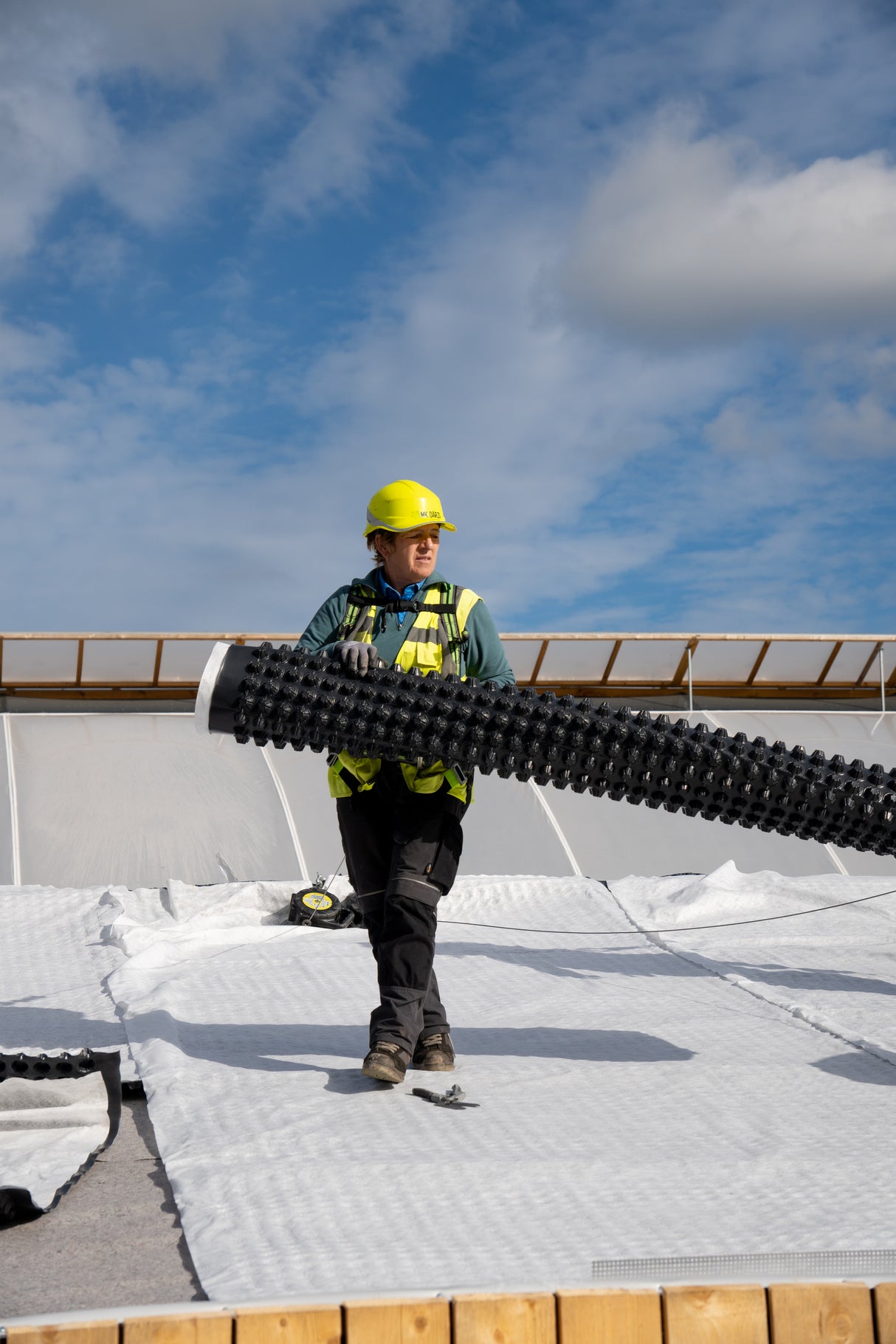 Drenāža ar ģeotekstilu Zaļajiem jumtiem 20mm