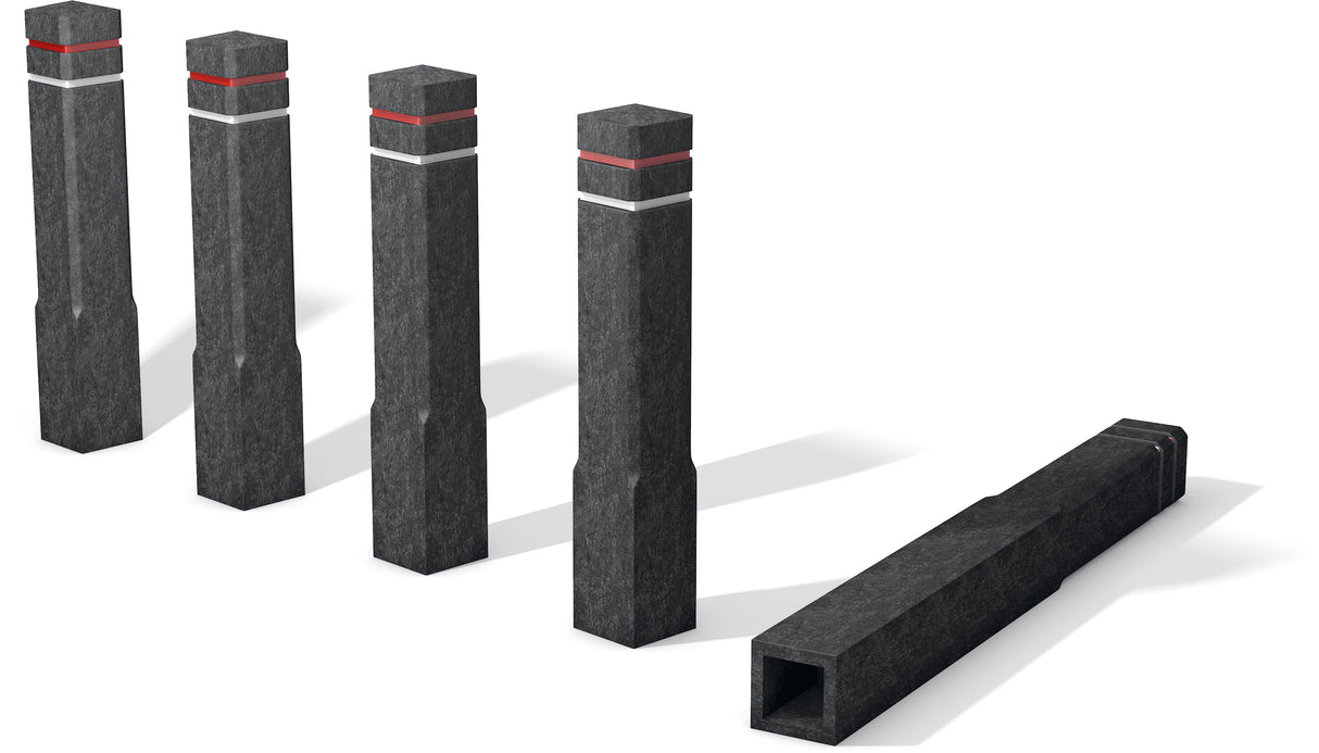 Bollards piramīdas formas mono kompozīta plastmasa 140x140mm Hanit