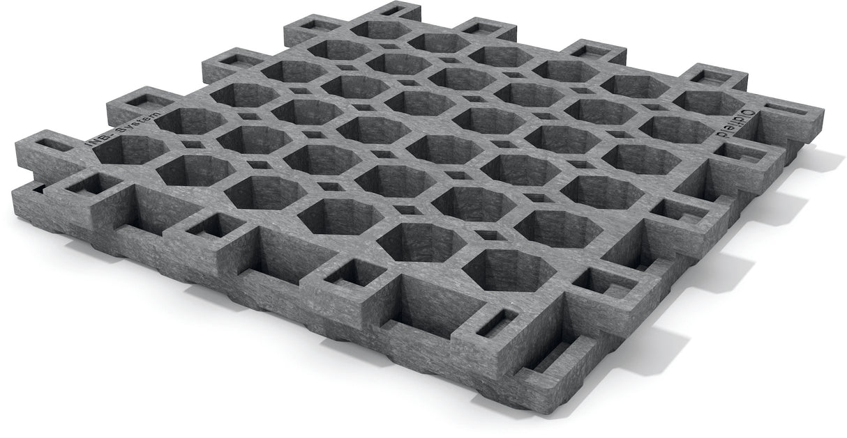 INB aploka plātne mono kompozīta plastmasa Hanit pelēkā krāsā