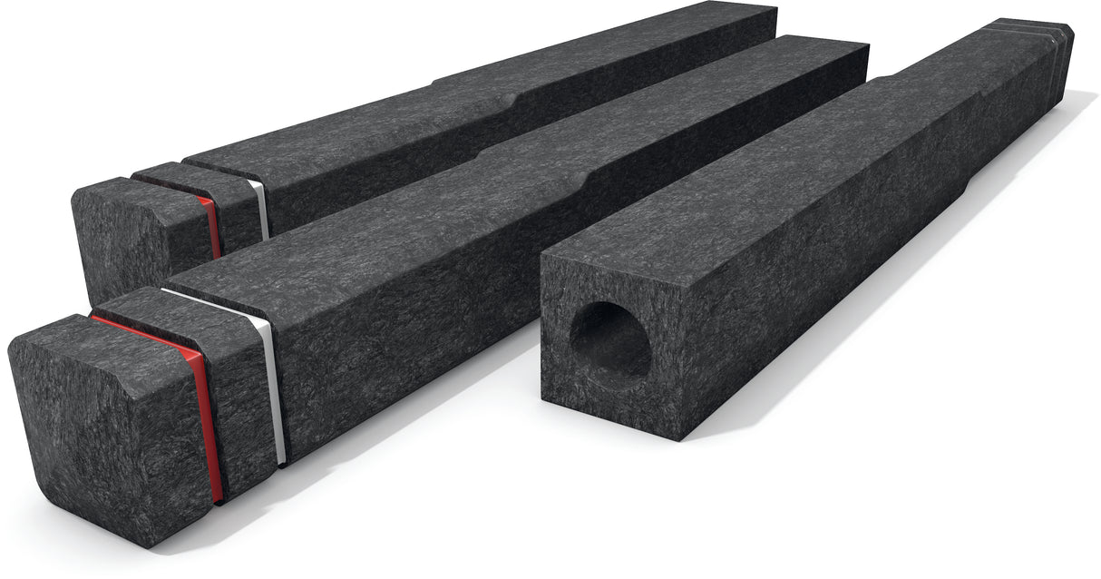 Bollards piramīdas formas mono kompozīta plastmasa 140x140mm Hanit