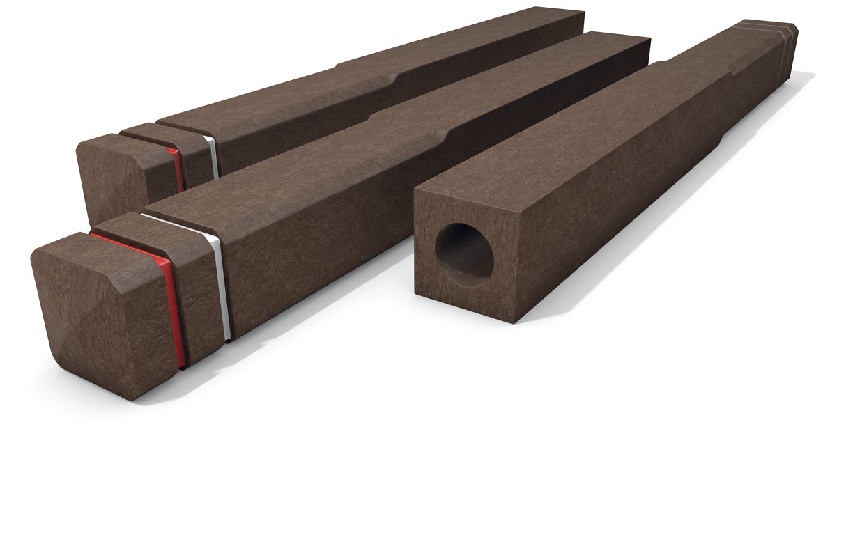 Bollards piramīdas formas mono kompozīta plastmasa 140x140mm Hanit