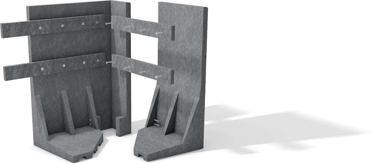 L formas palisāde mono kompozīta plastmasa Hanit