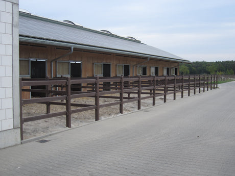 Ganību žogs mono kompozīta plastmasa Hanit brūnā krāsā