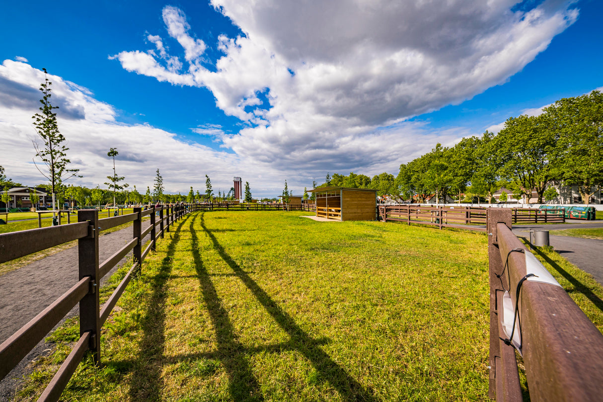 Ganību žogs mono kompozīta plastmasa Hanit brūnā krāsā