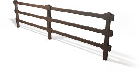 Ganību žogs mono kompozīta plastmasa Hanit brūnā krāsā